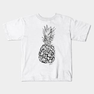 Hand-drawn Pineapple Print Kids T-Shirt